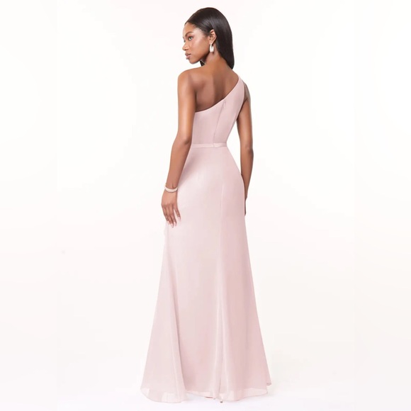 Azazie Liza Dress in Blushing Pink - Picture 4 of 5